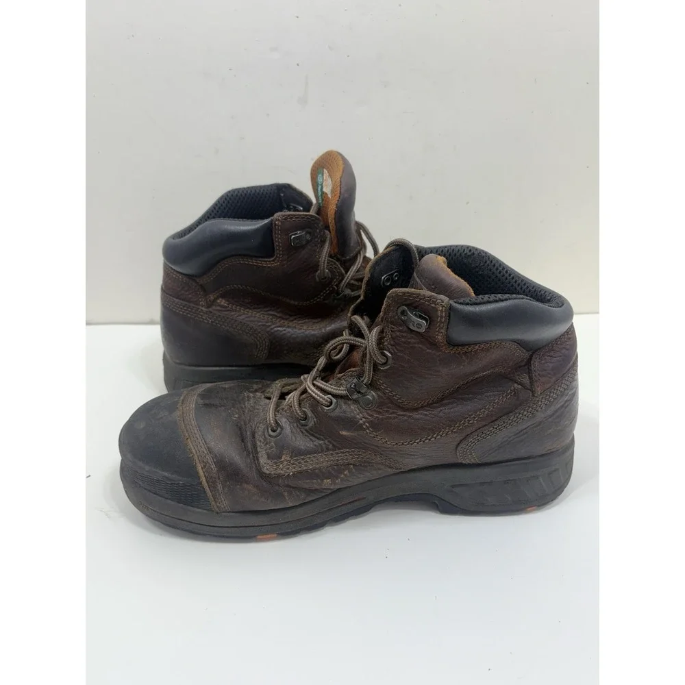 Timberland PRO Boots Mens Size 11 Wide Black Steel Toe Work Anti Fatigue Leather
